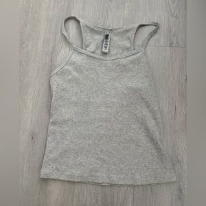 SKIMS Light Gray Ribbed Tank Top